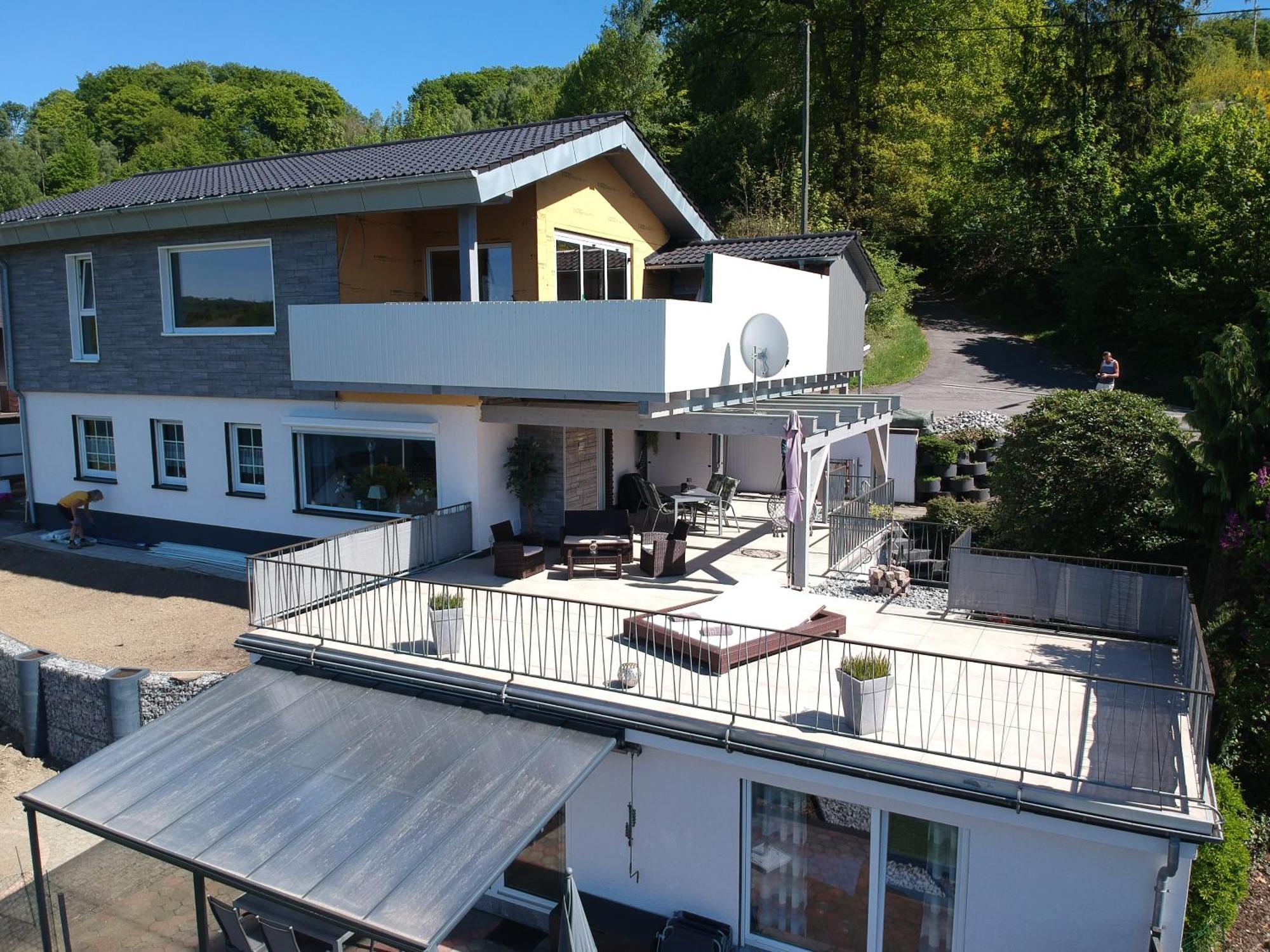 Seeblick-Ferienwohnung Im "Ferienhaus Agger-Blick" Mit Traumhafter Sonnen-Terrasse, Sauna, E-Kamin & Kajak 古默斯巴赫 外观 照片